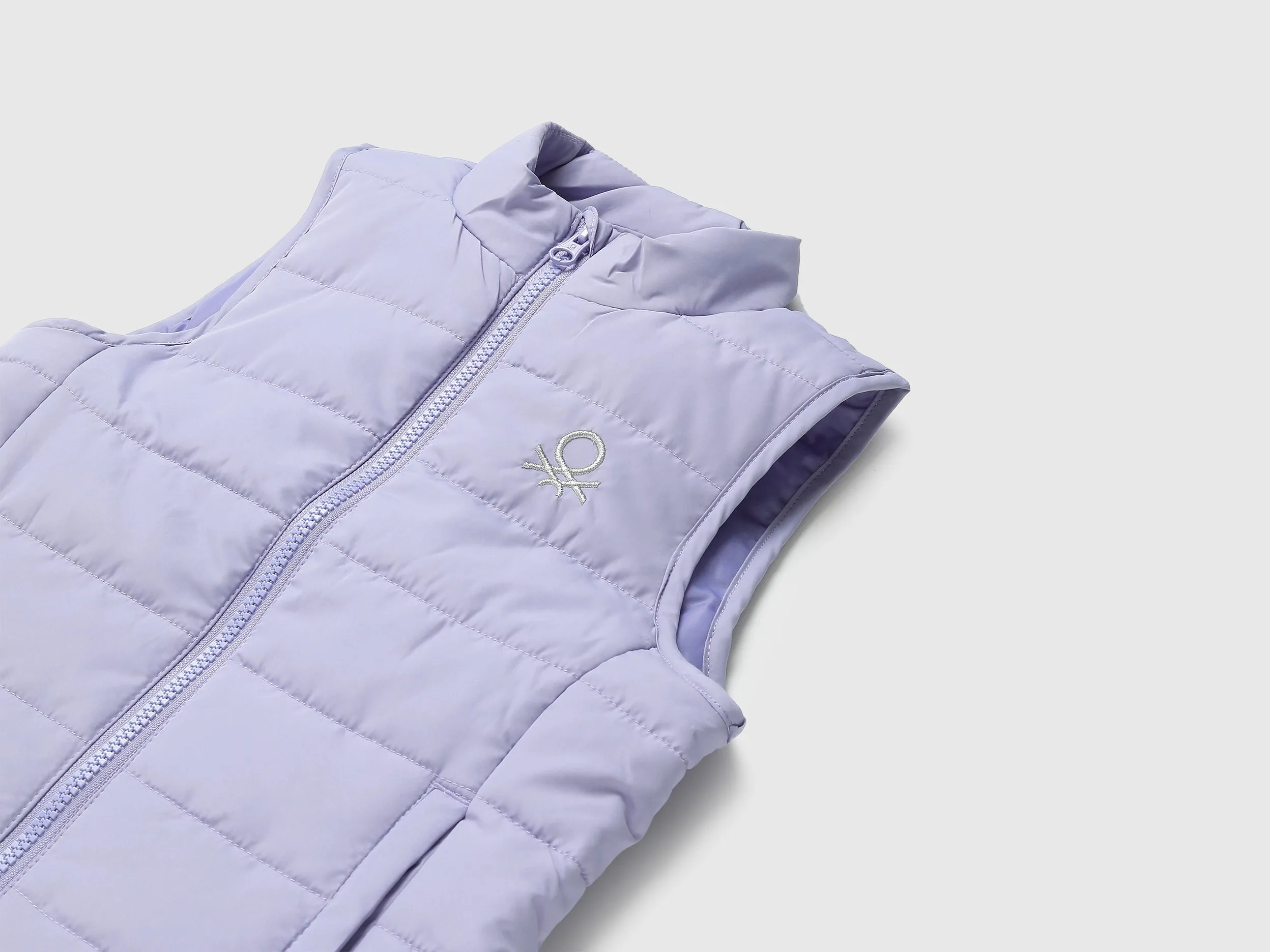 Girls Quilted High Neck Jacket