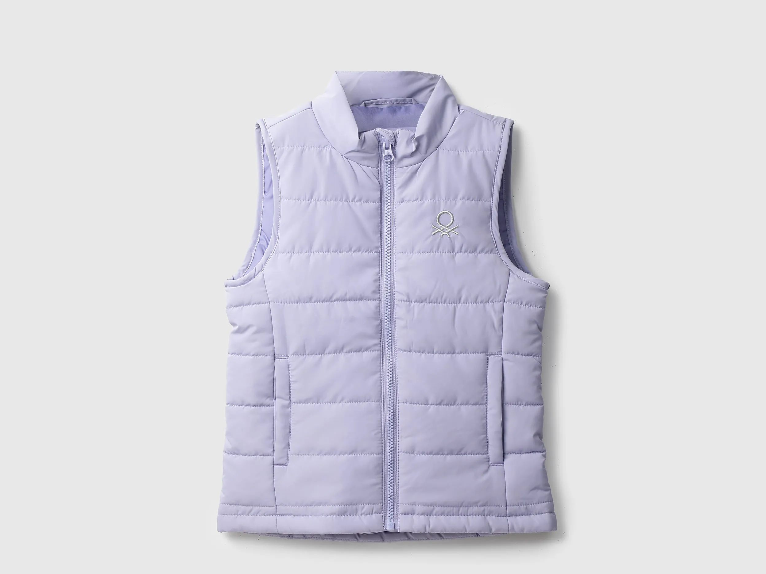 Girls Quilted High Neck Jacket