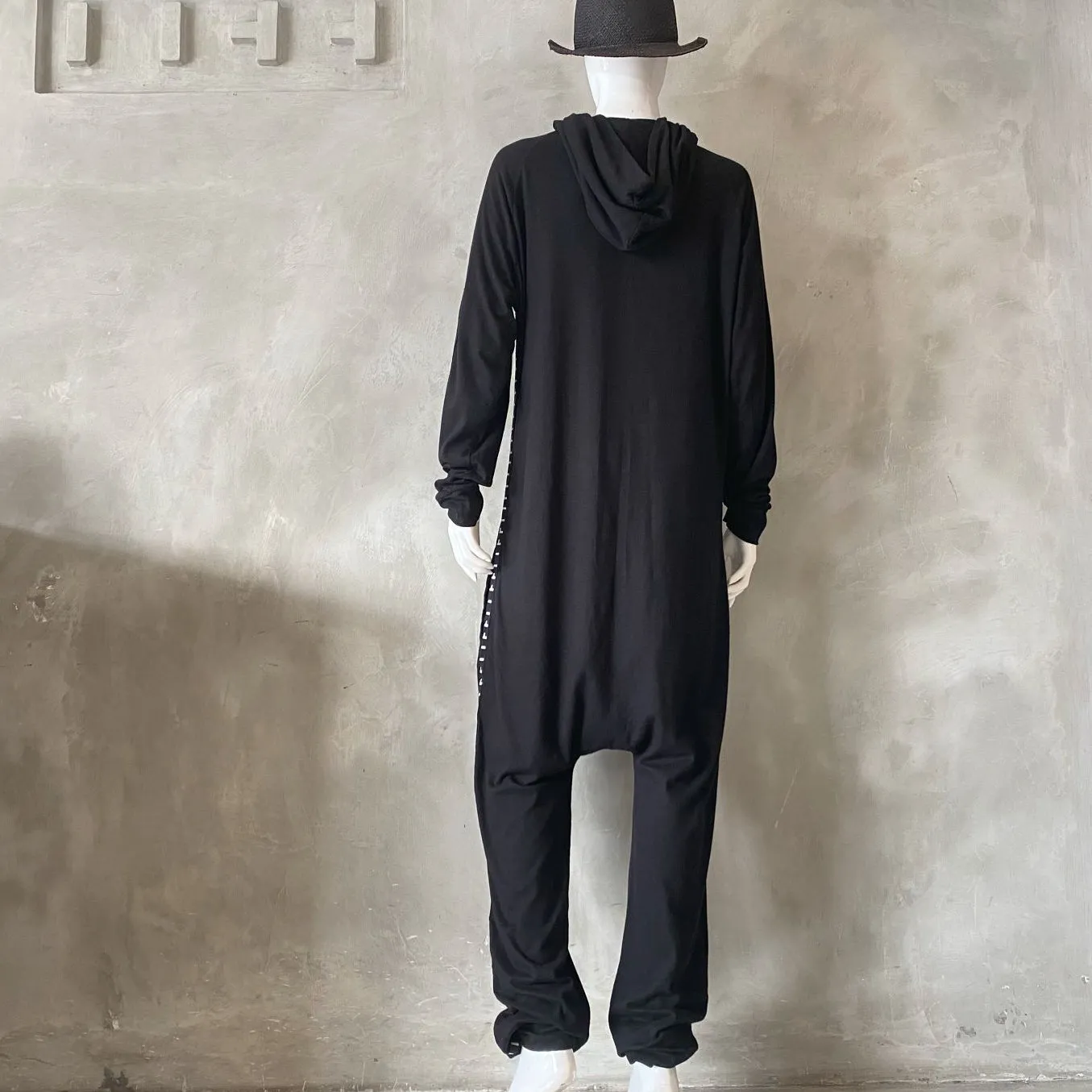 Hemp Slub Jumpsuit Black
