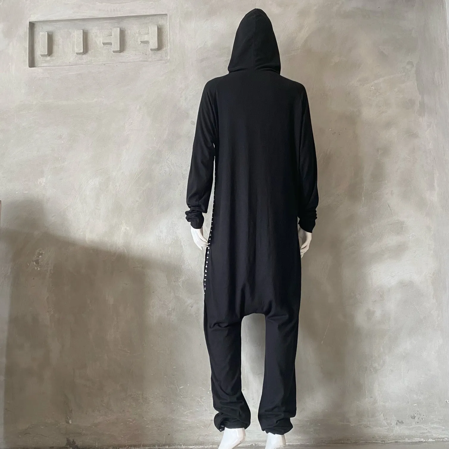 Hemp Slub Jumpsuit Black