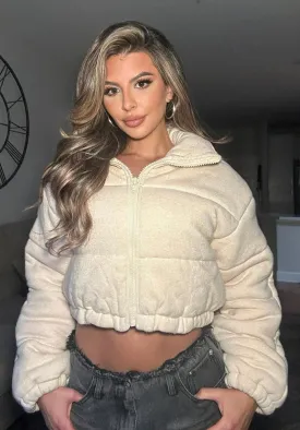 Knit puffer jacket
