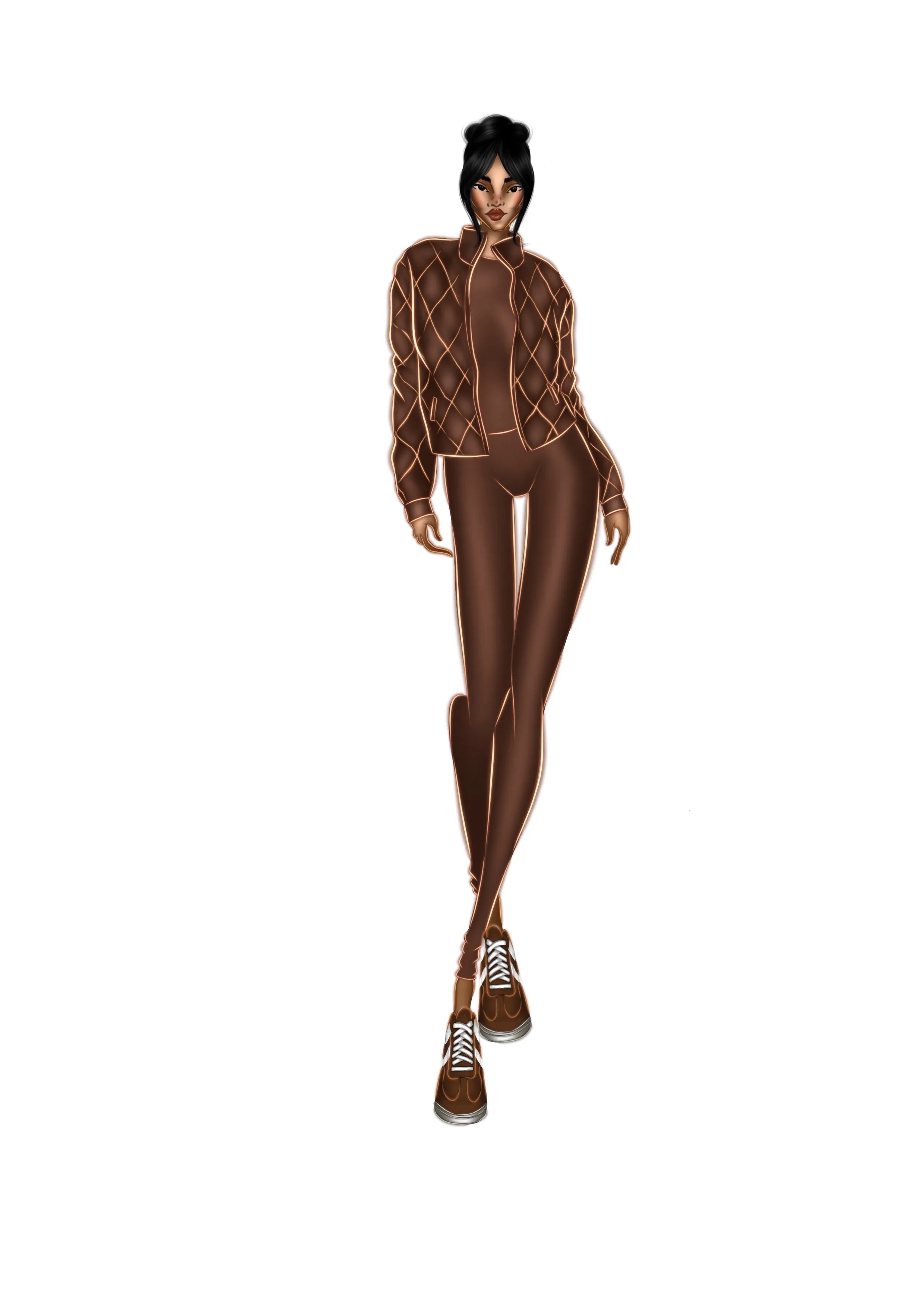 LOOK 8: RELAXED SHIRT LEGGING SET & REGULAR QUILTED JACKET