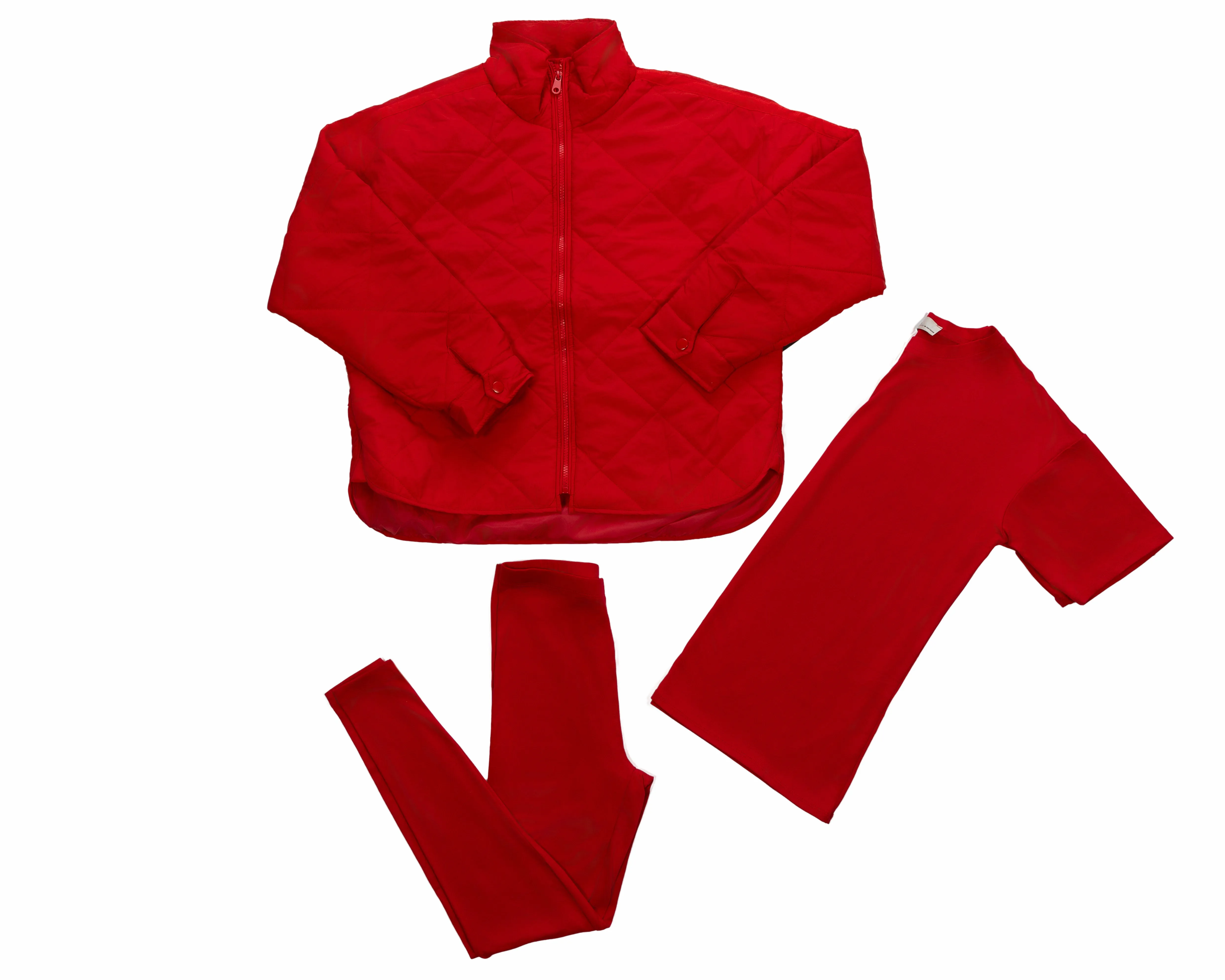 LOOK 8: RELAXED SHIRT LEGGING SET & REGULAR QUILTED JACKET