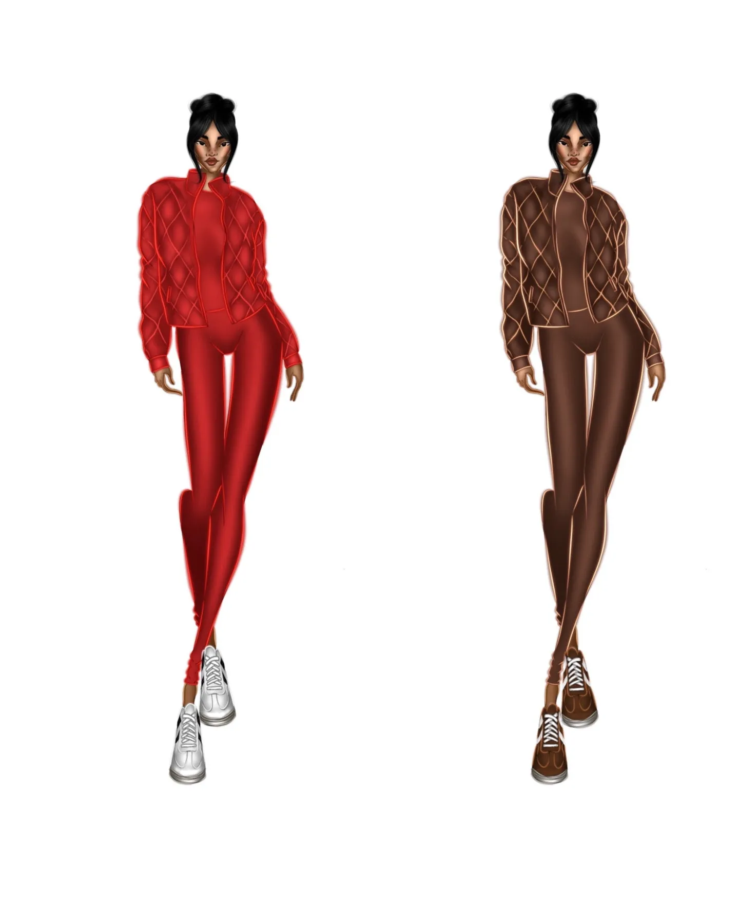 LOOK 8: RELAXED SHIRT LEGGING SET & REGULAR QUILTED JACKET