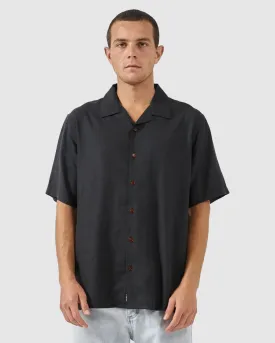 MENS HEMP MINIMAL THRILLS BOWLING SHIRT