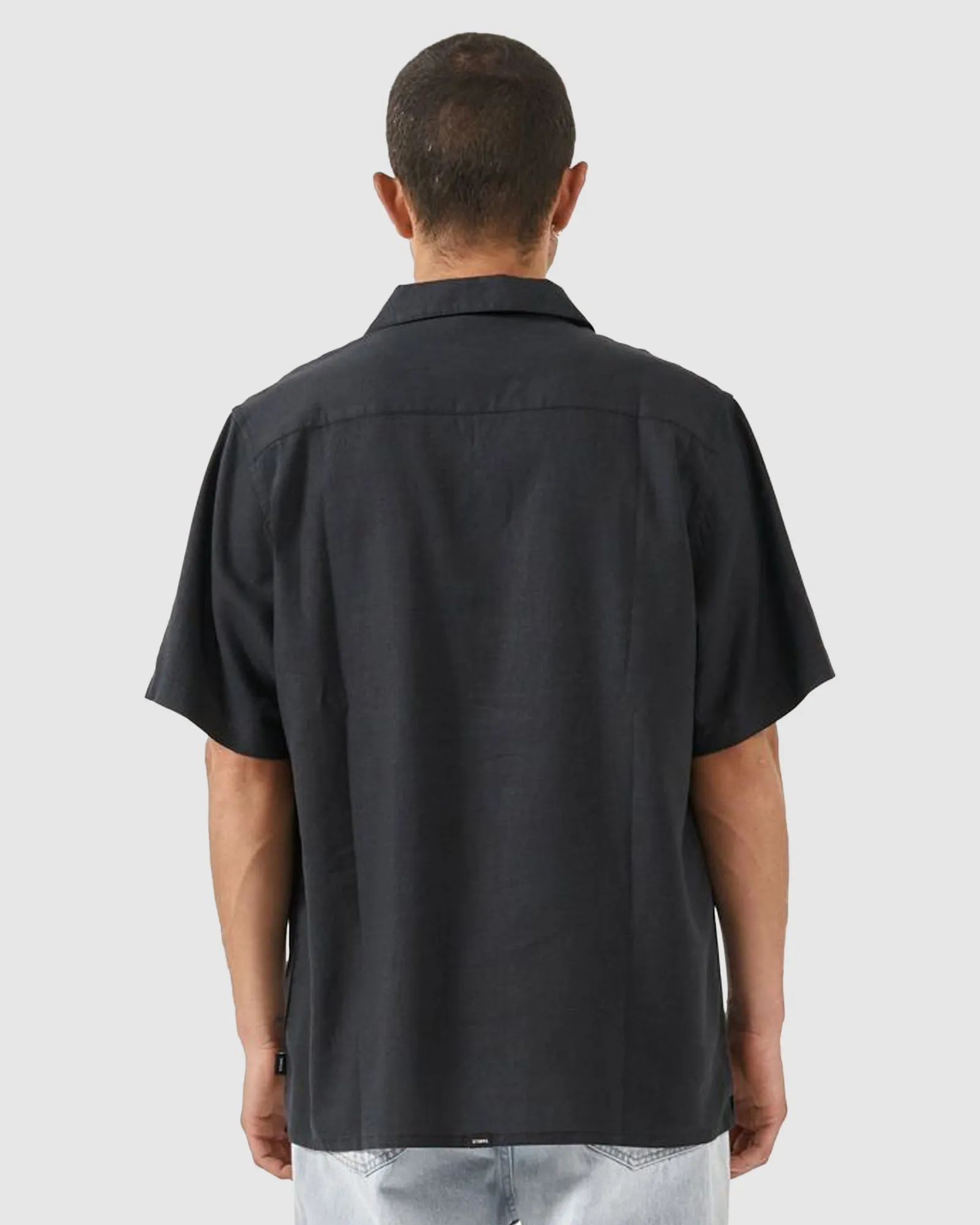 MENS HEMP MINIMAL THRILLS BOWLING SHIRT