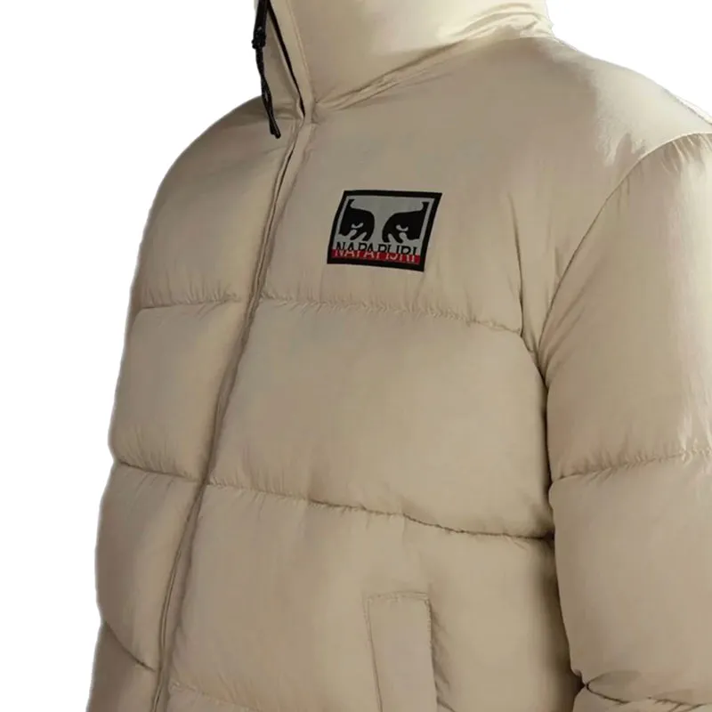 OBEY X NAPA DON T JUST WATCH IT BURN PUFFER JACKET