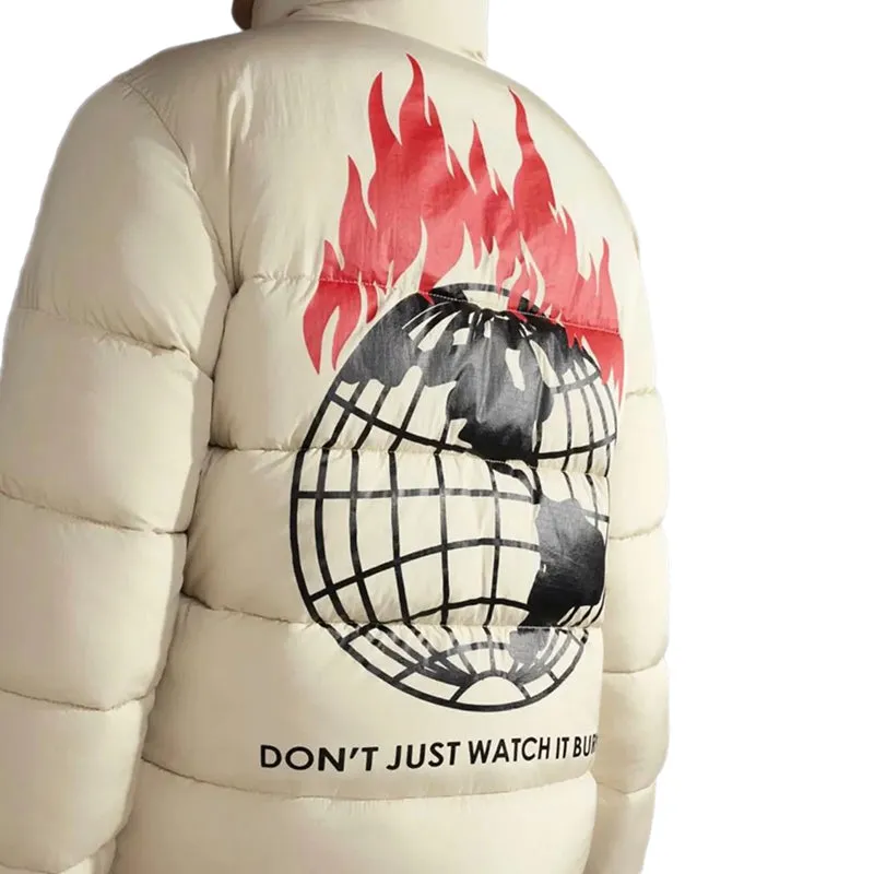 OBEY X NAPA DON T JUST WATCH IT BURN PUFFER JACKET