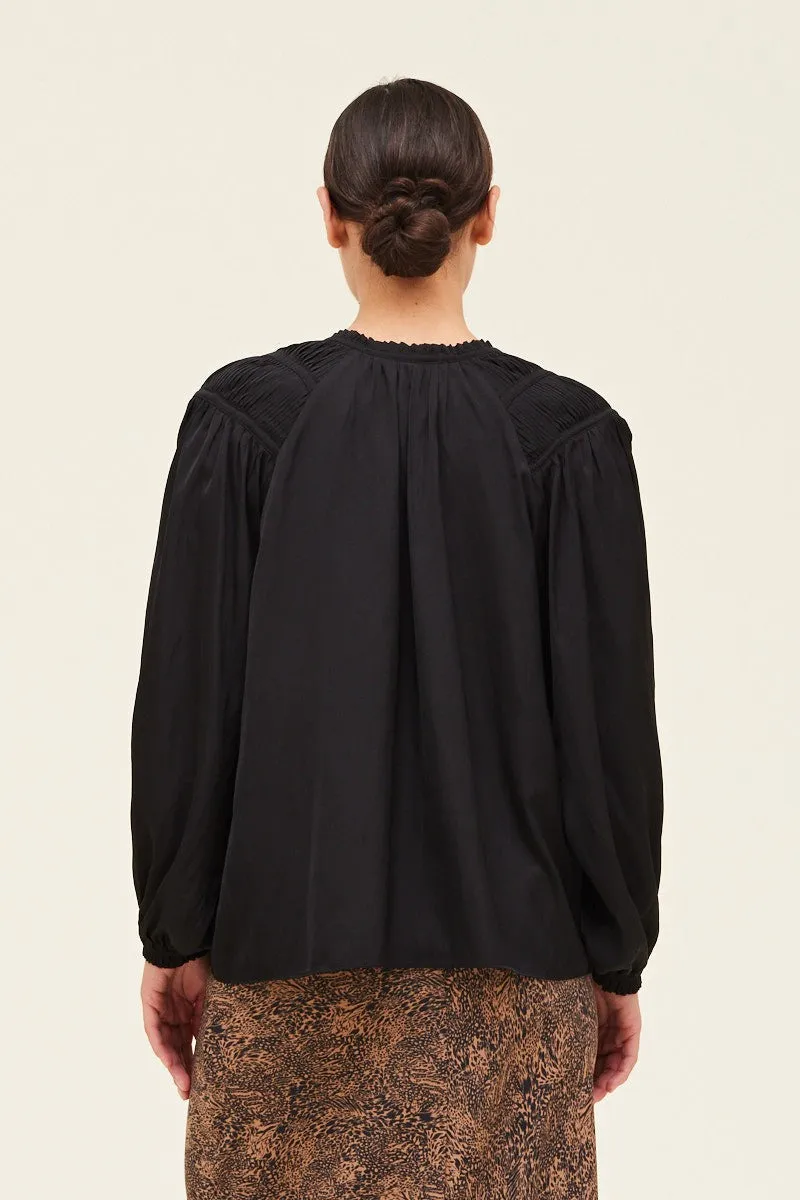 Pleated Yoke Blouse