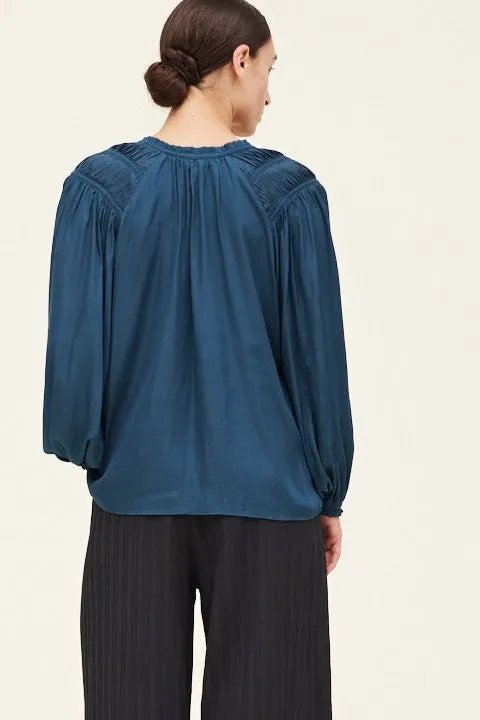 Pleated Yoke Blouse