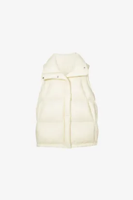 Ripple Goose Puffer Vest White