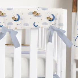 Teddy Bear Gray Crib Rail Cover
