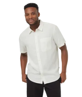 Ten Tree Mens Undyed Hemp Button Front Shortsleeve Shirt